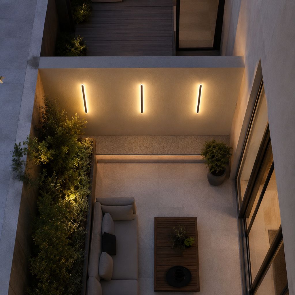 Rounded Edge Aluminium Outdoor Wall Light - Tegulane Global