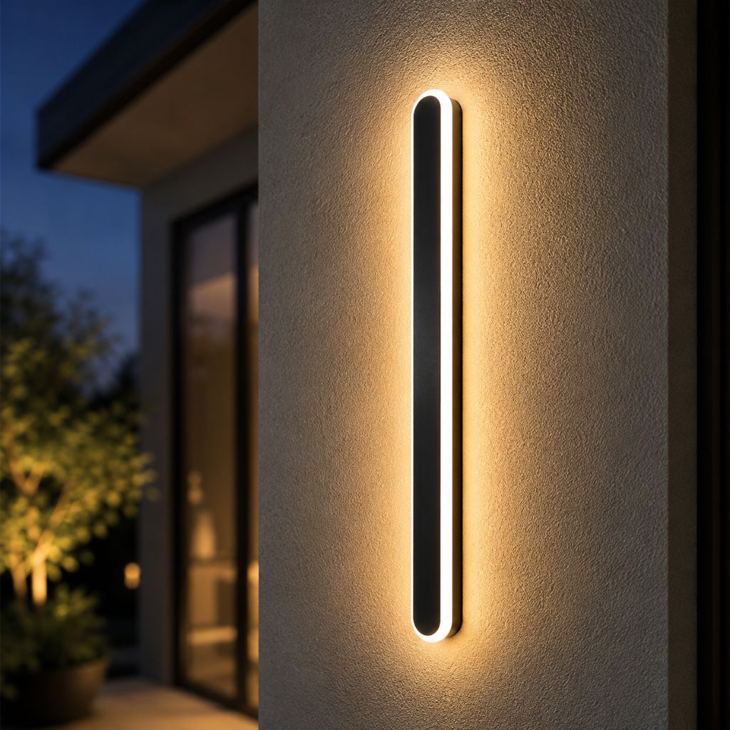 Rounded Edge Aluminium Outdoor Wall Light - Tegulane Global