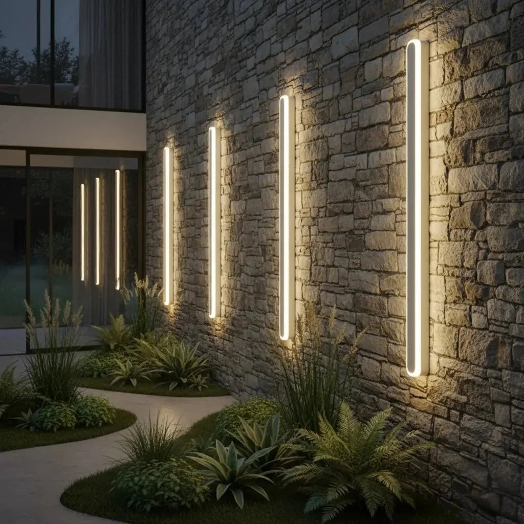 Rounded Edge Aluminium Outdoor Wall Light - Tegulane Global