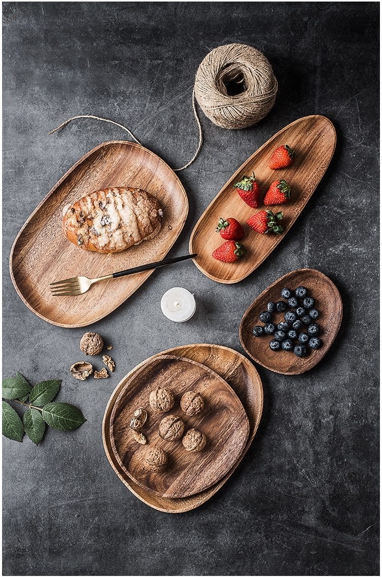Royal Acacia Wood Serving Tray - Tegulane Global