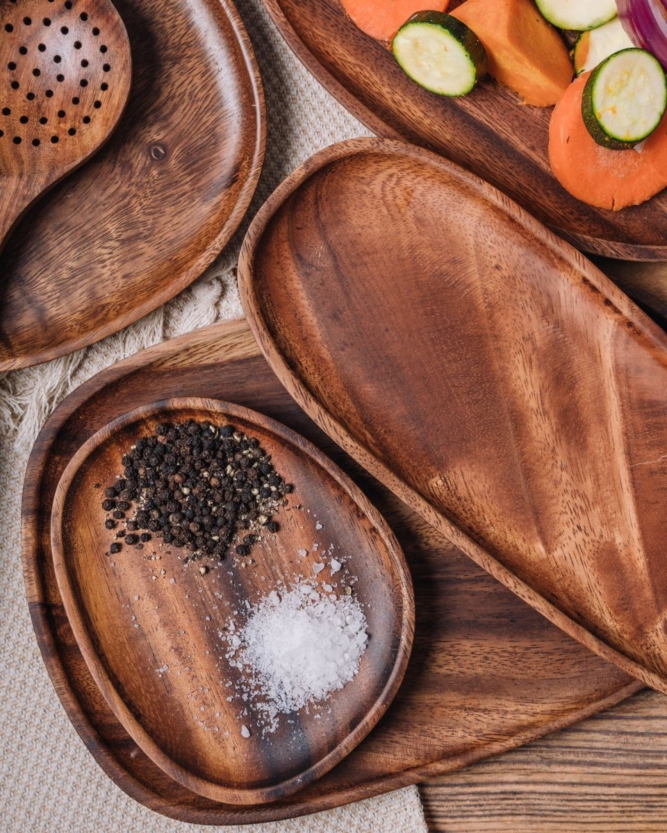 Royal Acacia Wood Serving Tray - Tegulane Global