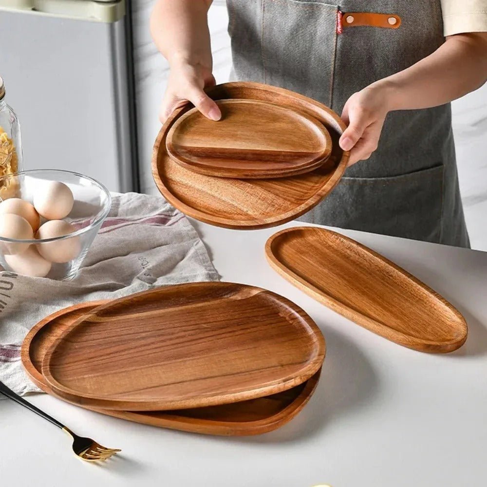 Royal Acacia Wood Serving Tray - Tegulane Global