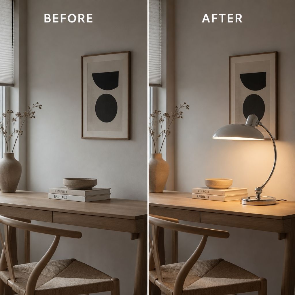 Scandinavian Metal Desk Lamp - Tegulane Global