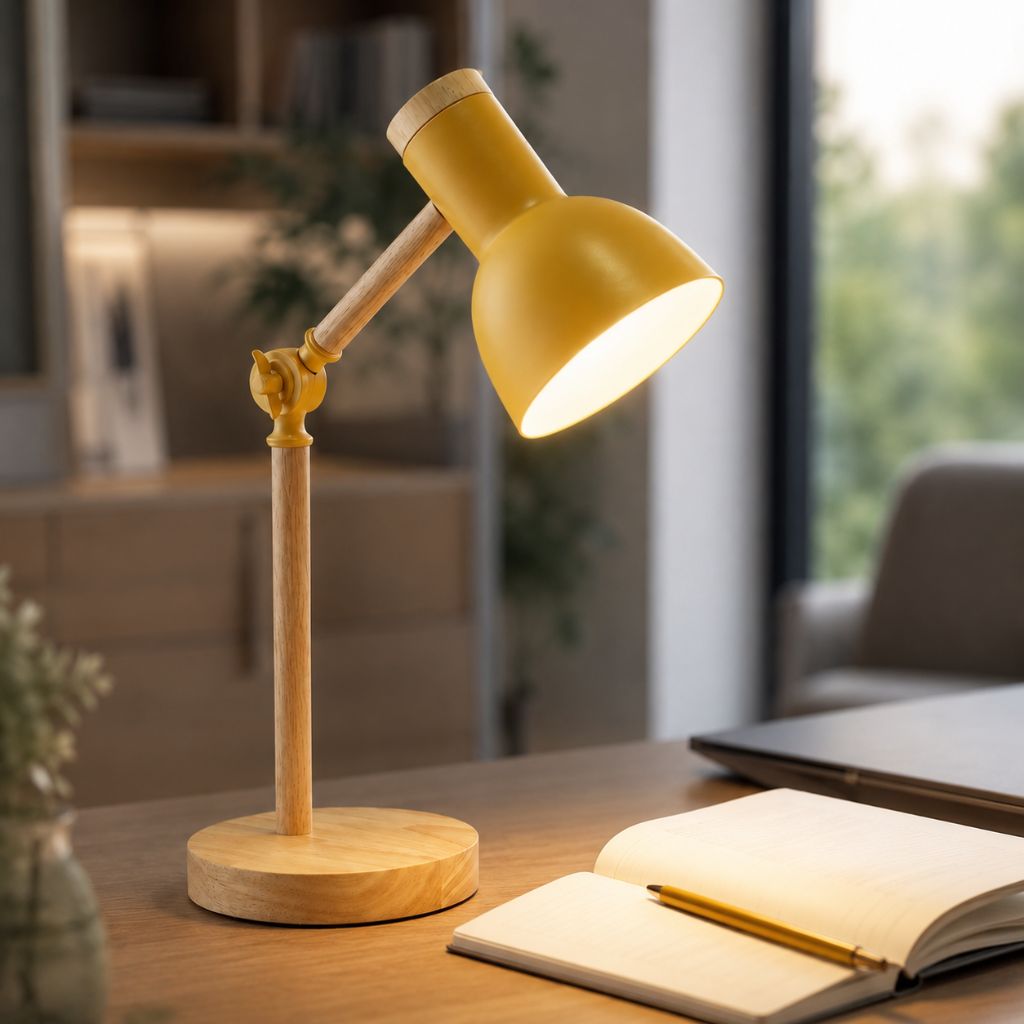 Scandinavian Wooden LED Desk Lamp - Tegulane Global
