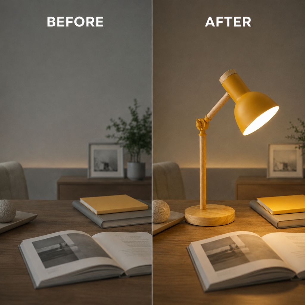 Scandinavian Wooden LED Desk Lamp - Tegulane Global