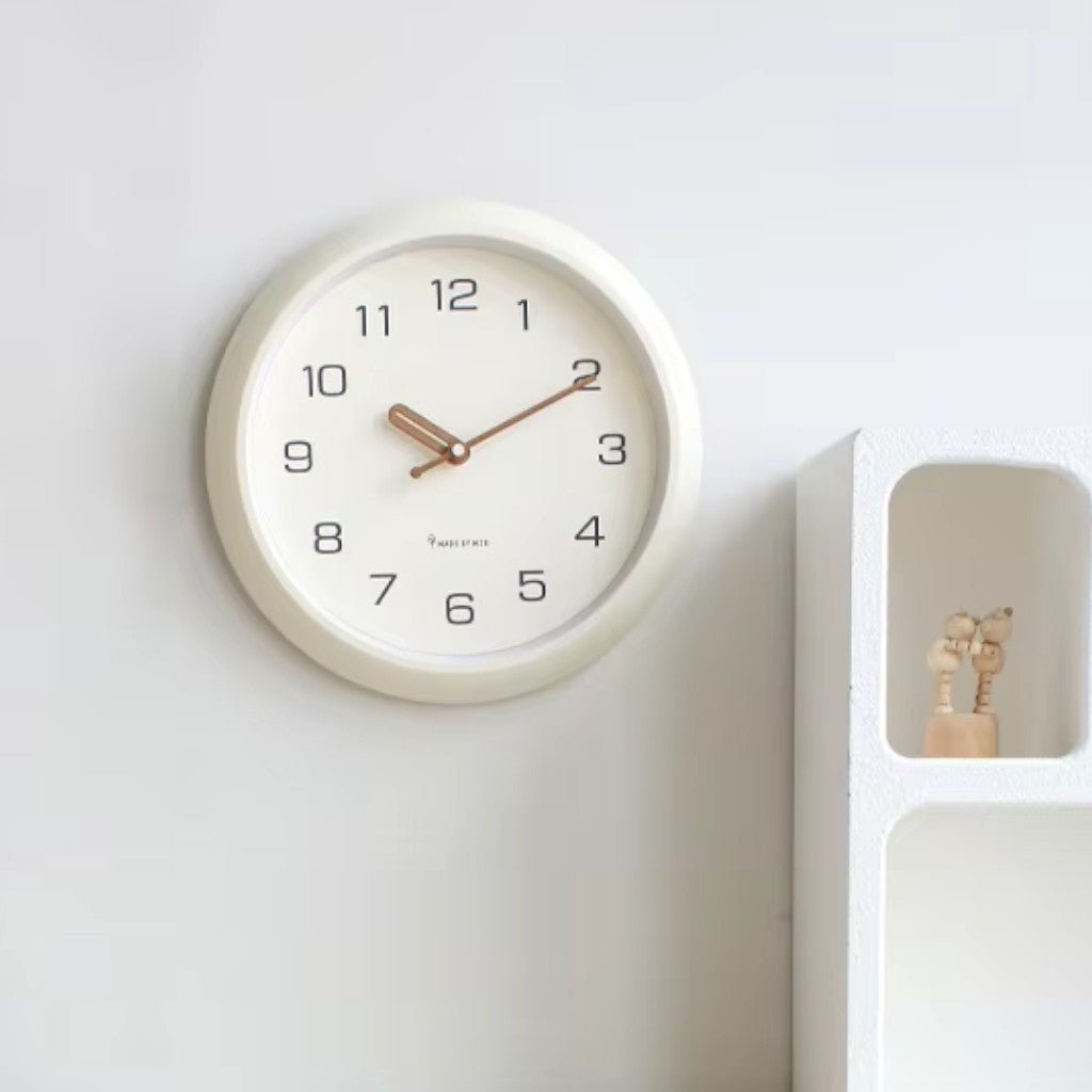 SoftOrb Scandinavian Cream Silent Wall Clock - Tegulane Global