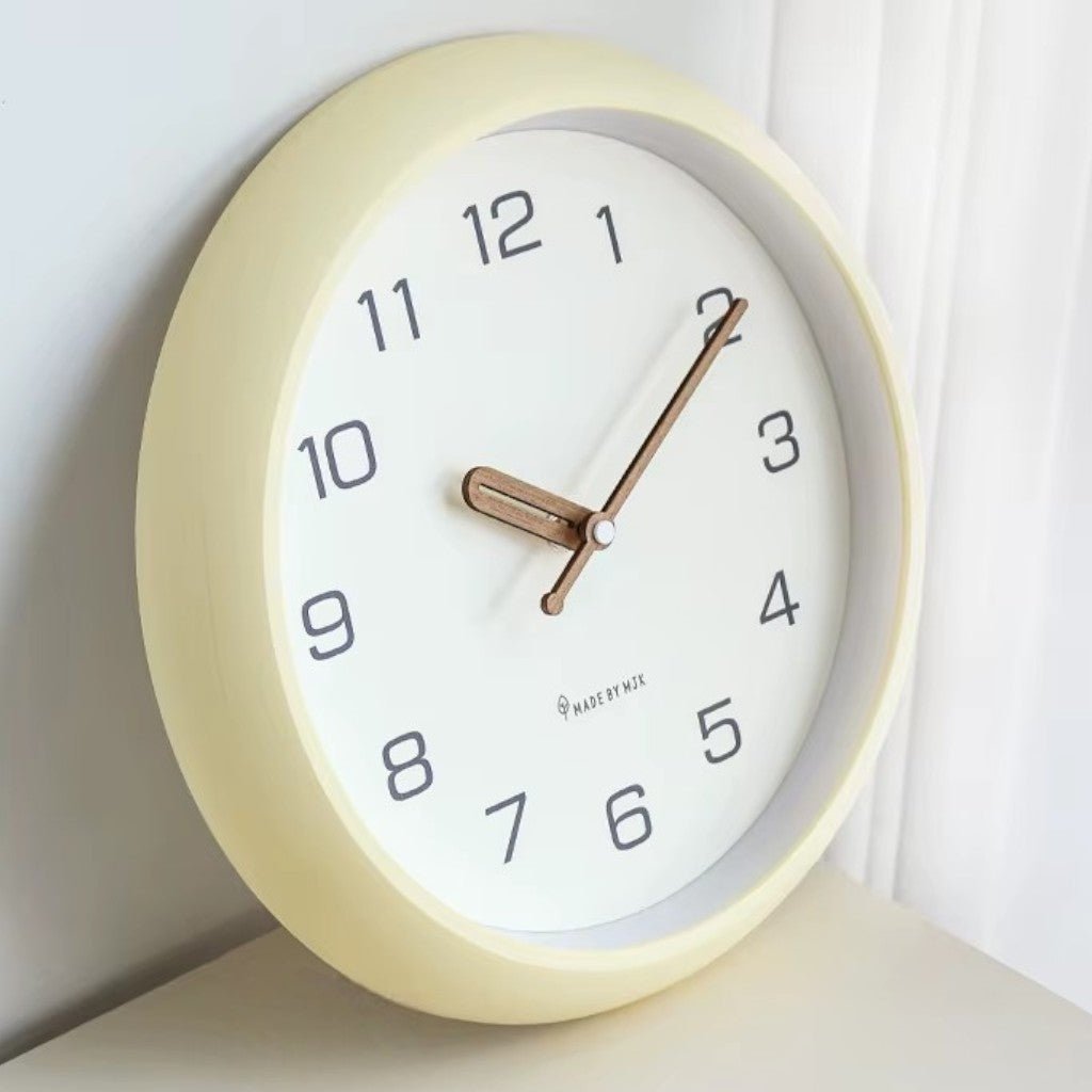 SoftOrb Scandinavian Cream Silent Wall Clock - Tegulane Global