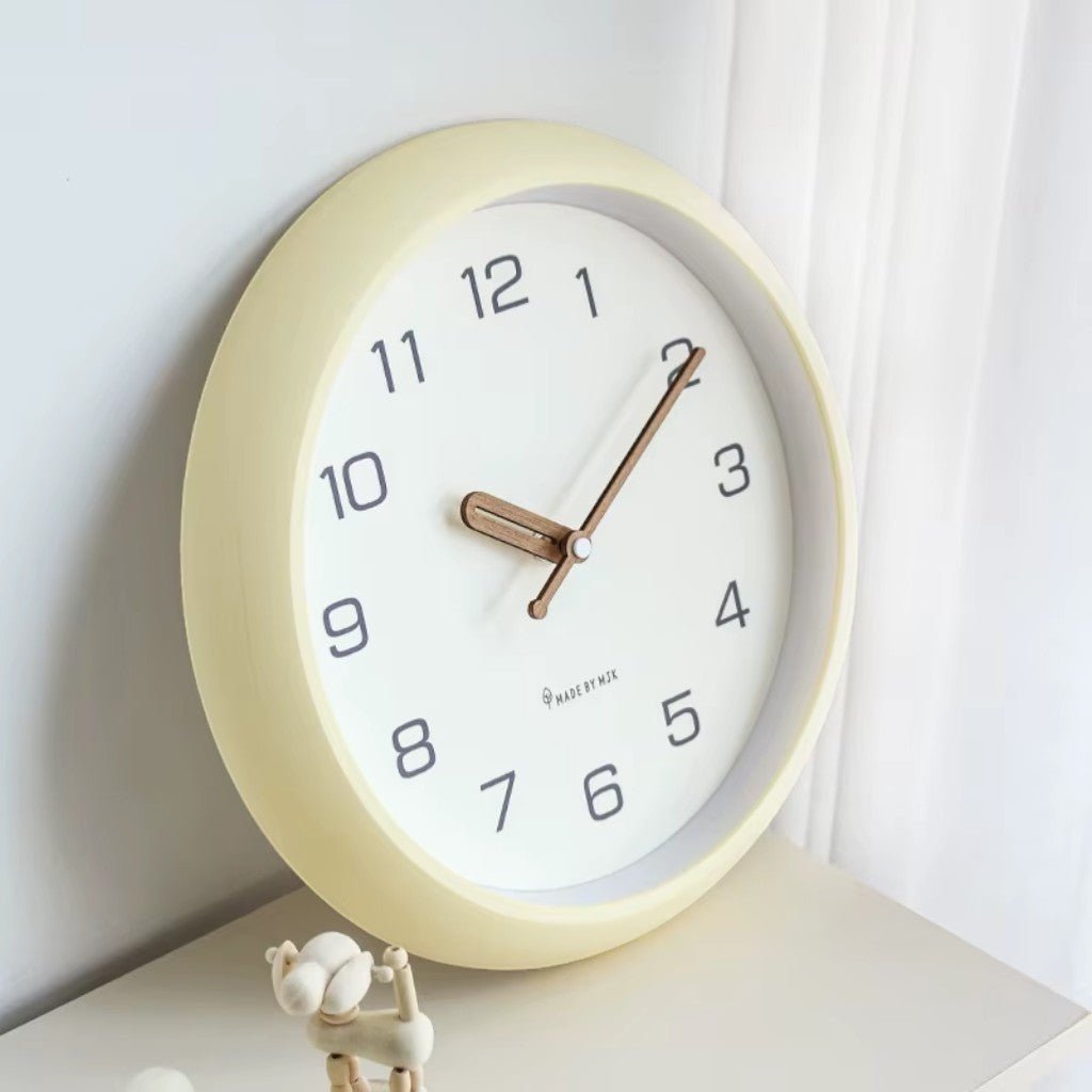 SoftOrb Scandinavian Cream Silent Wall Clock - Tegulane Global
