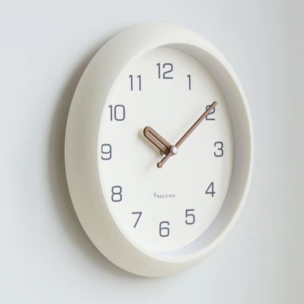 SoftOrb Scandinavian Cream Silent Wall Clock - Tegulane Global