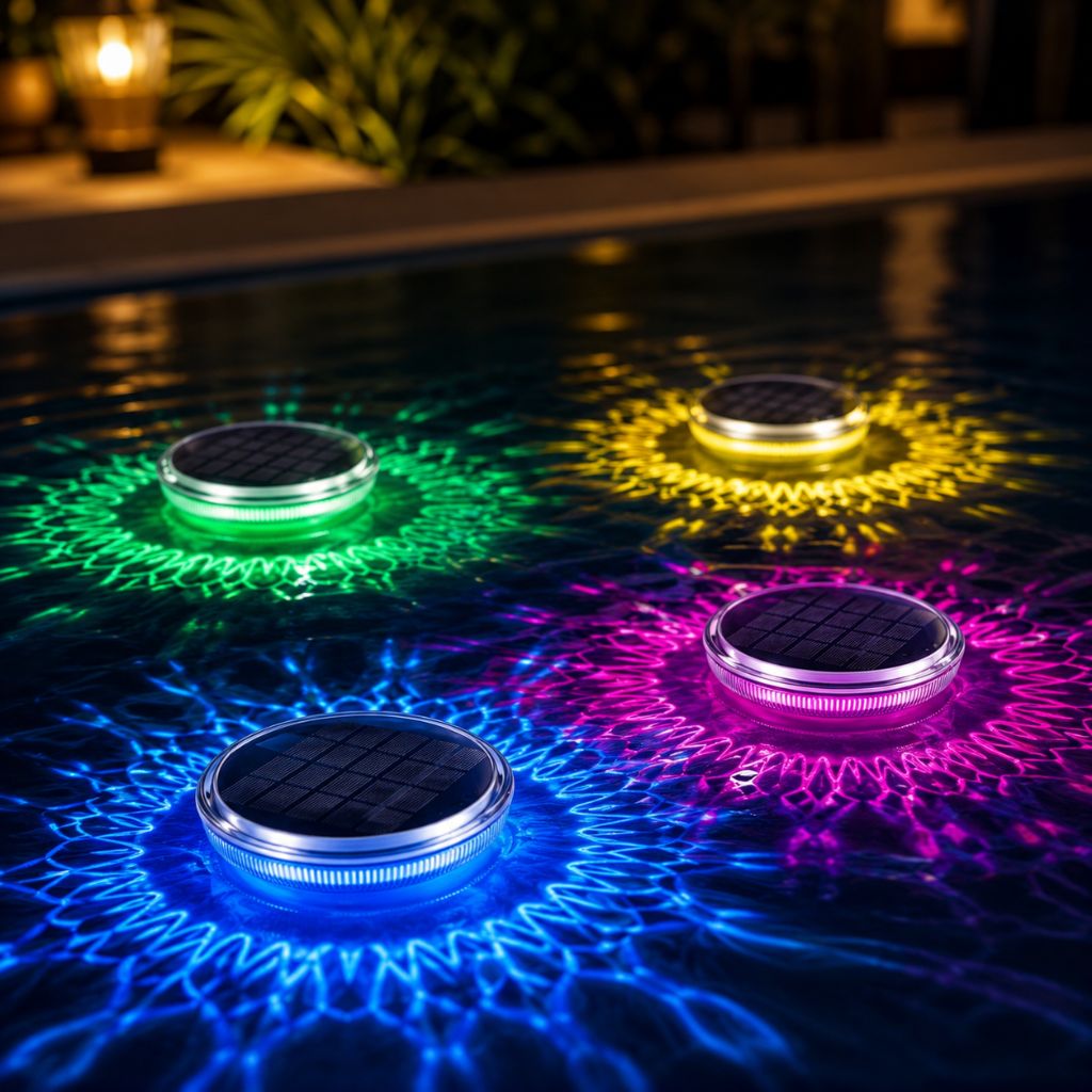 Solar Colorful LED Floating Pool Lights With Remote Control - Tegulane Global