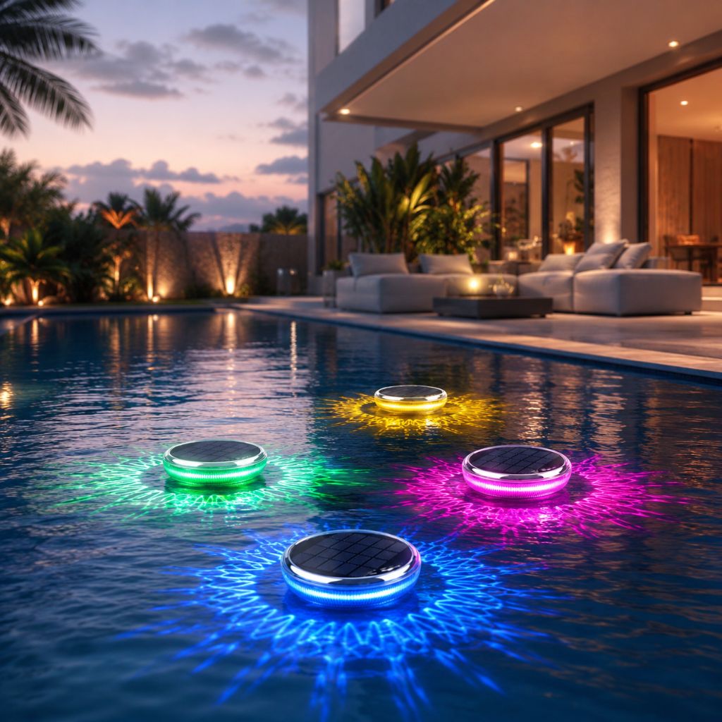 Solar Colorful LED Floating Pool Lights With Remote Control - Tegulane Global
