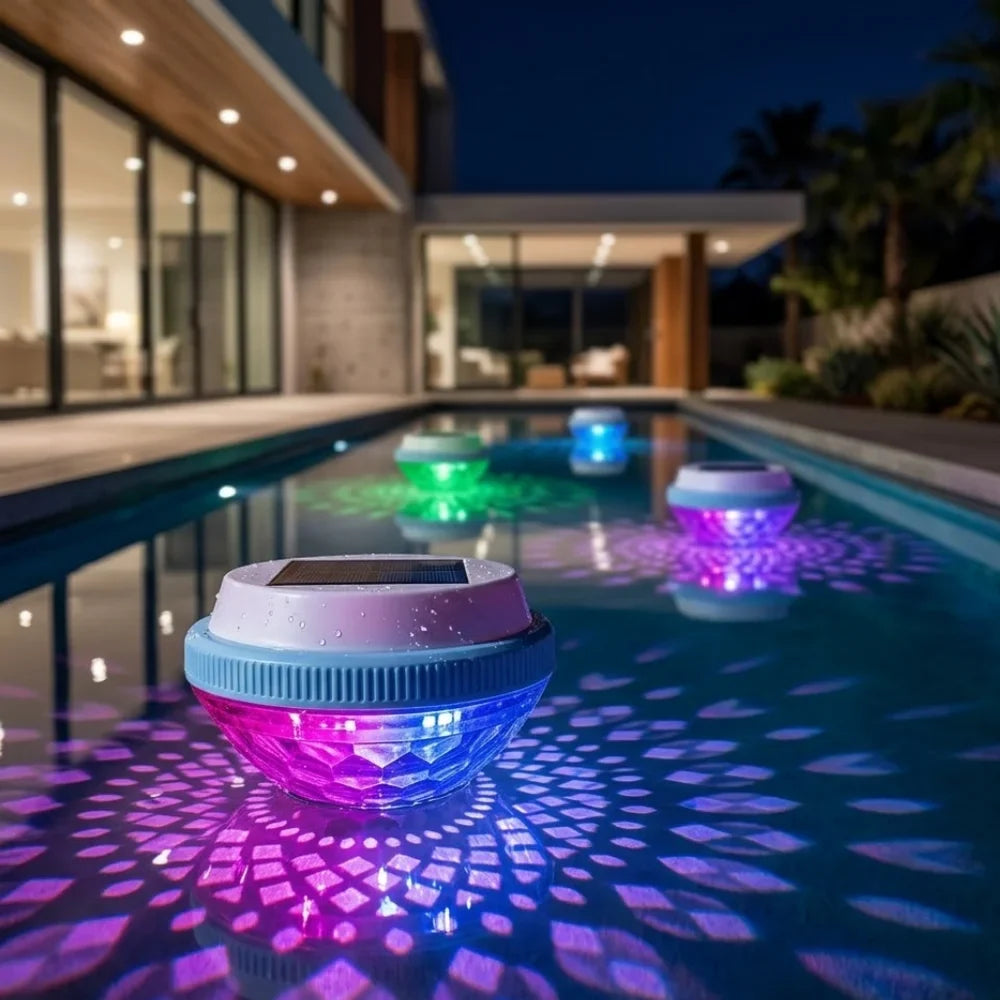 Solar Floating Pool Light RGB IP65 Waterproof Colour Changing Lamp - Tegulane Global
