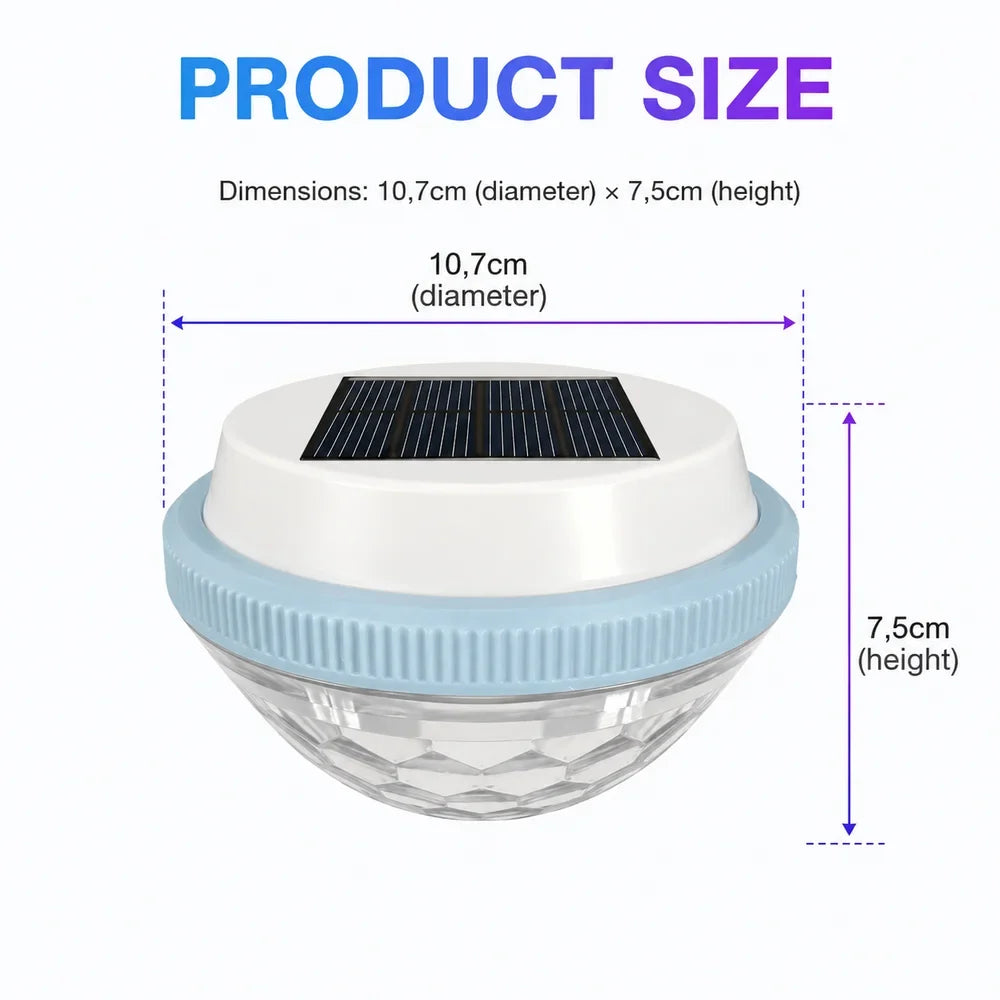 Solar Floating Pool Light RGB IP65 Waterproof Colour Changing Lamp - Tegulane Global