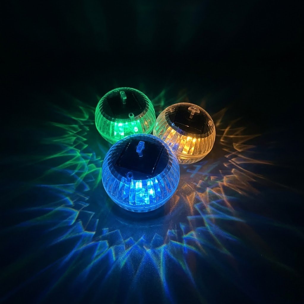 Solar Floating Pool Lights RGB Colour Changing - Waterproof LED Ball - Tegulane Global