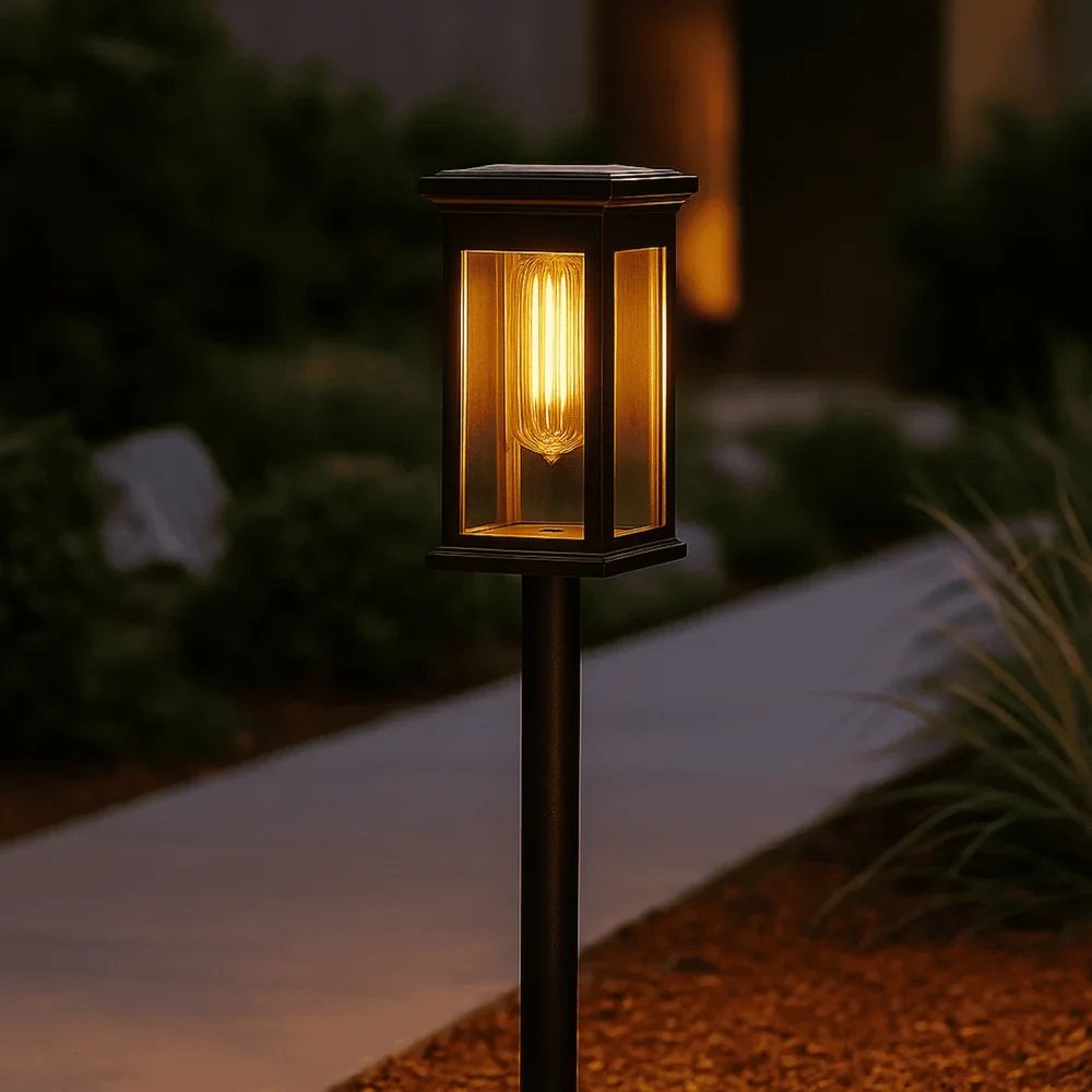 Solar Garden Pathway Post Light Weather-Resistant Set - Tegulane Global