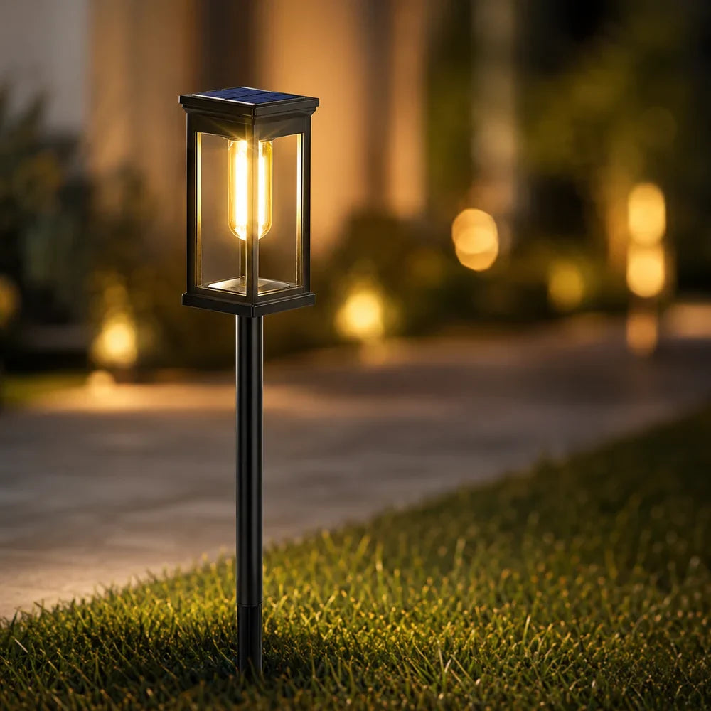 Solar Garden Pathway Post Light Weather-Resistant Set - Tegulane Global