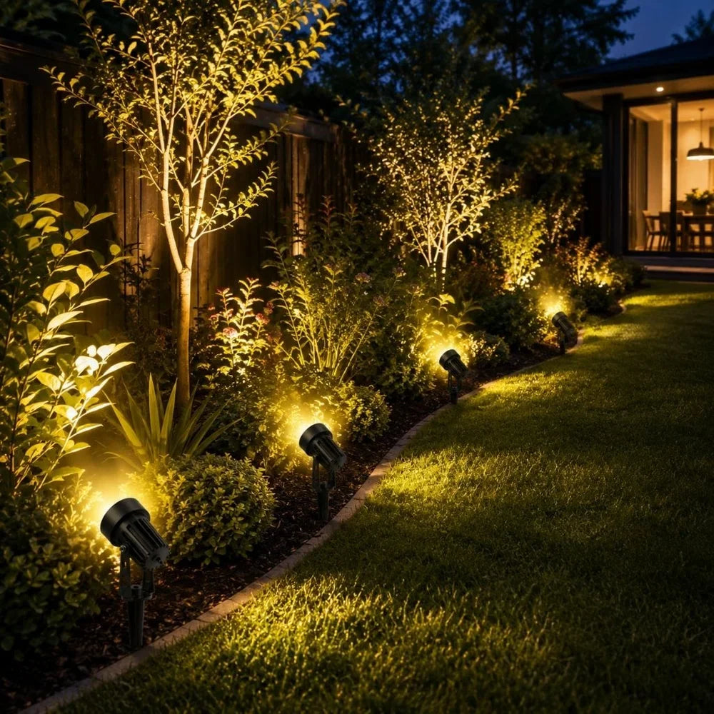 Solar Garden Spotlights - 4-Pack IP65 Waterproof LED Light - Tegulane Global