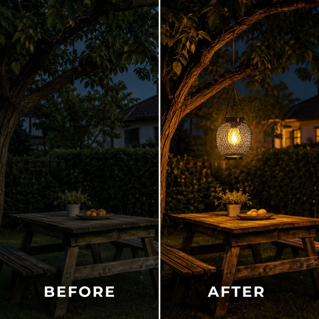 Solar Hanging Lantern Outdoor IP65 Waterproof Auto Sensor - Tegulane Global
