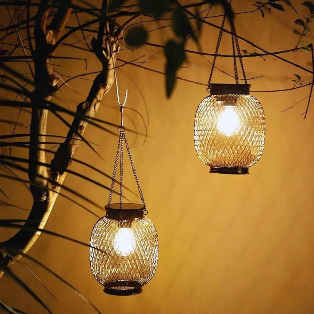 Solar Hanging Lantern Outdoor IP65 Waterproof Auto Sensor - Tegulane Global