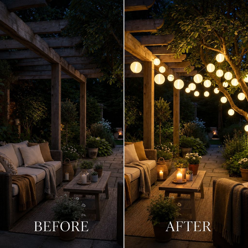 Solar Lantern String Lights IP65 Waterproof Outdoor Garden Patio Decor - Tegulane Global