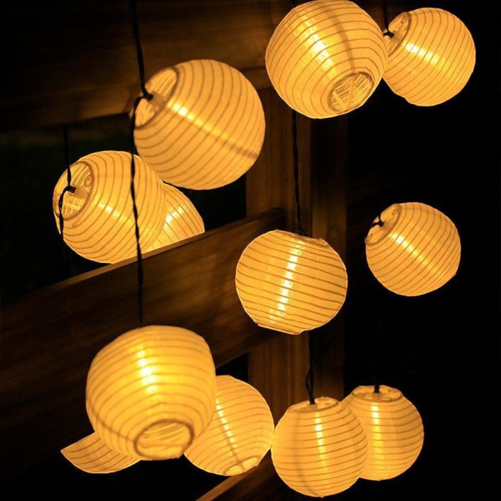 Solar Lantern String Lights IP65 Waterproof Outdoor Garden Patio Decor - Tegulane Global