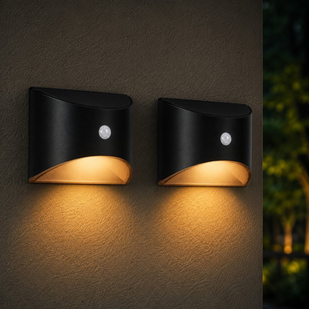 Solar Outdoor Garden Wall Light PIR Motion Sensor IP65 Waterproof Lamp - Tegulane Global