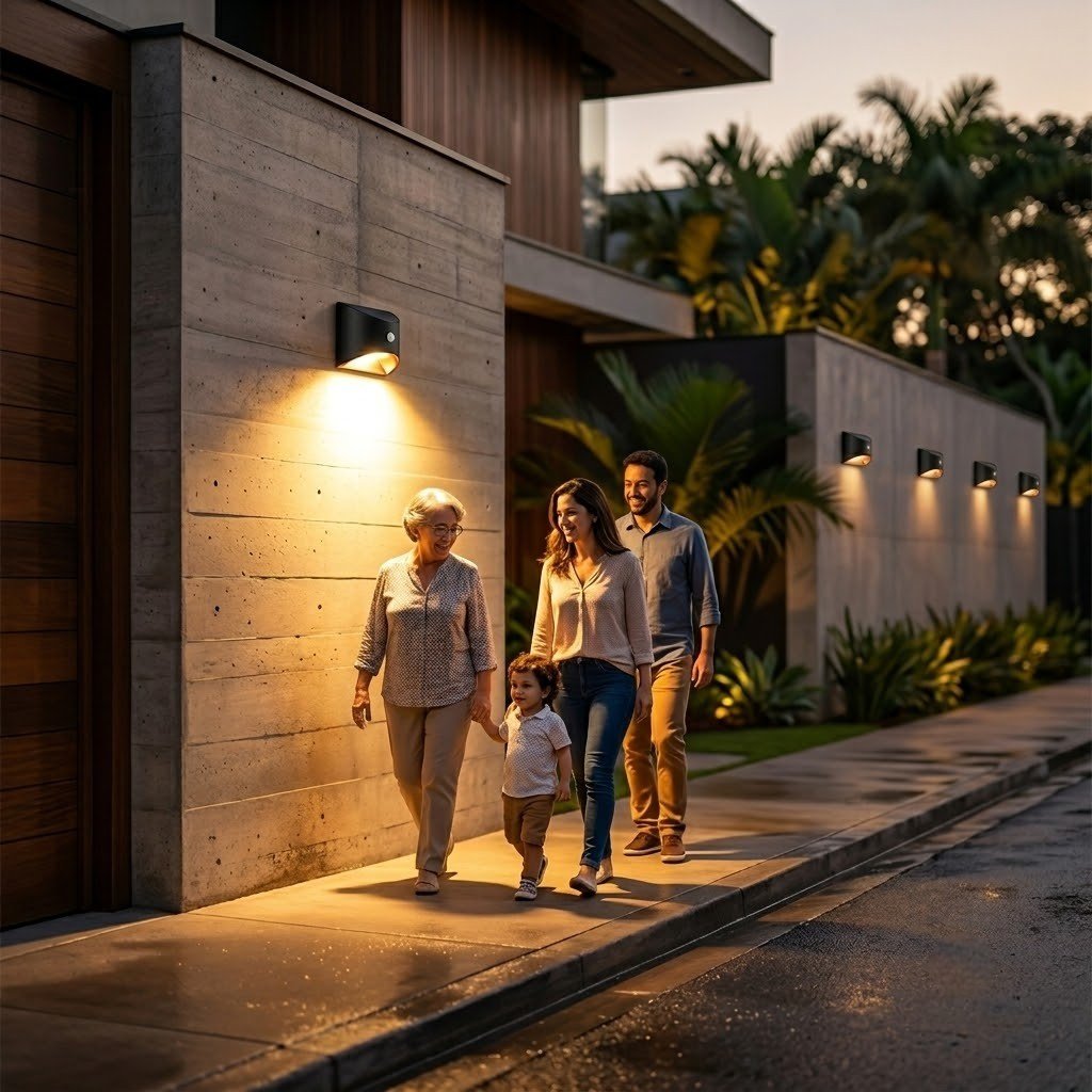 Solar Outdoor Garden Wall Light PIR Motion Sensor IP65 Waterproof Lamp - Tegulane Global