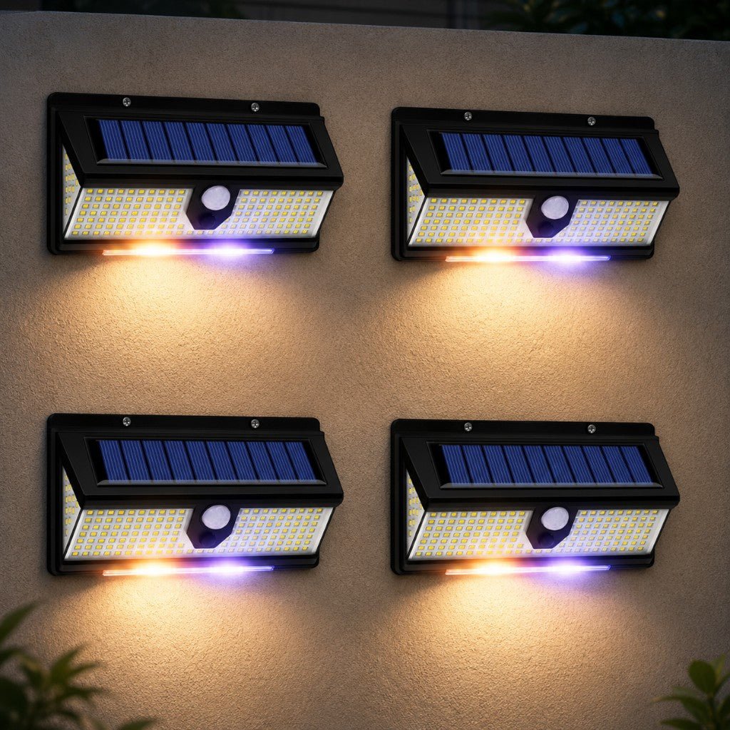 Solar Outdoor Wall Light LED PIR Motion Sensor IP65 - Tegulane Global