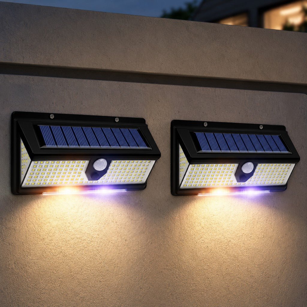 Solar Outdoor Wall Light LED PIR Motion Sensor IP65 - Tegulane Global