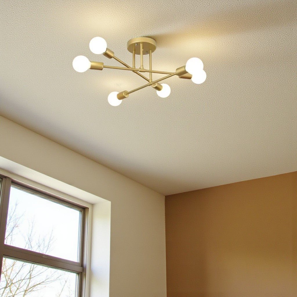 Sputnik Mid Century LED Ceiling Light - Tegulane Global