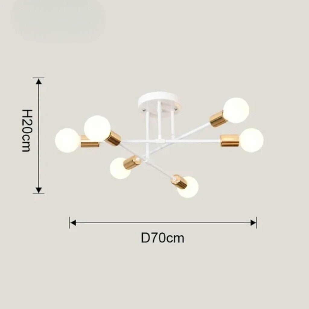 Sputnik Mid Century LED Ceiling Light - Tegulane Global