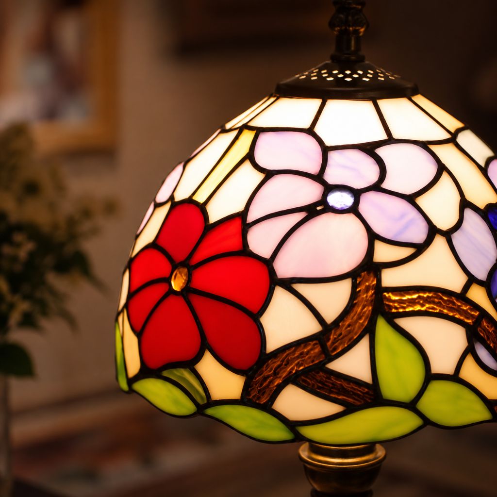 Stained Glass Colorful Desk Lamp - Tegulane Global