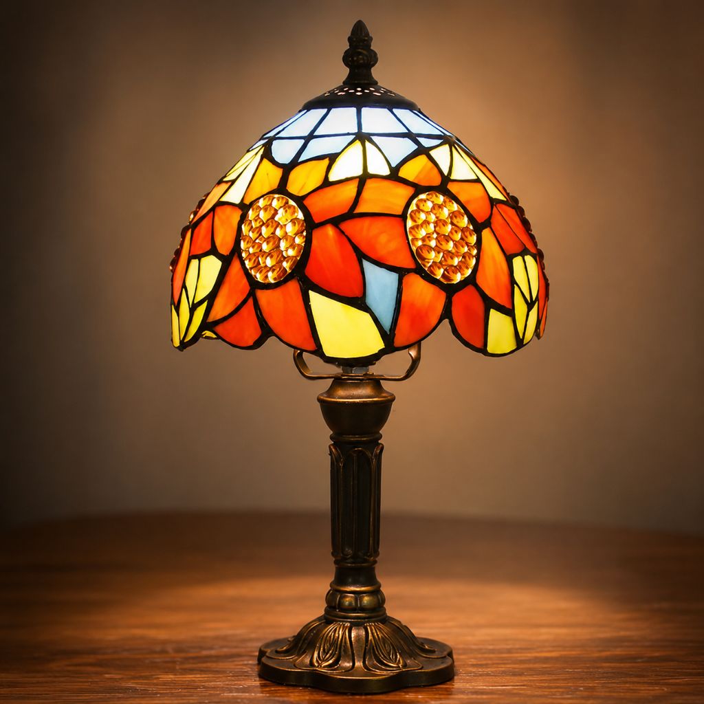 Stained Glass Colorful Desk Lamp - Tegulane Global