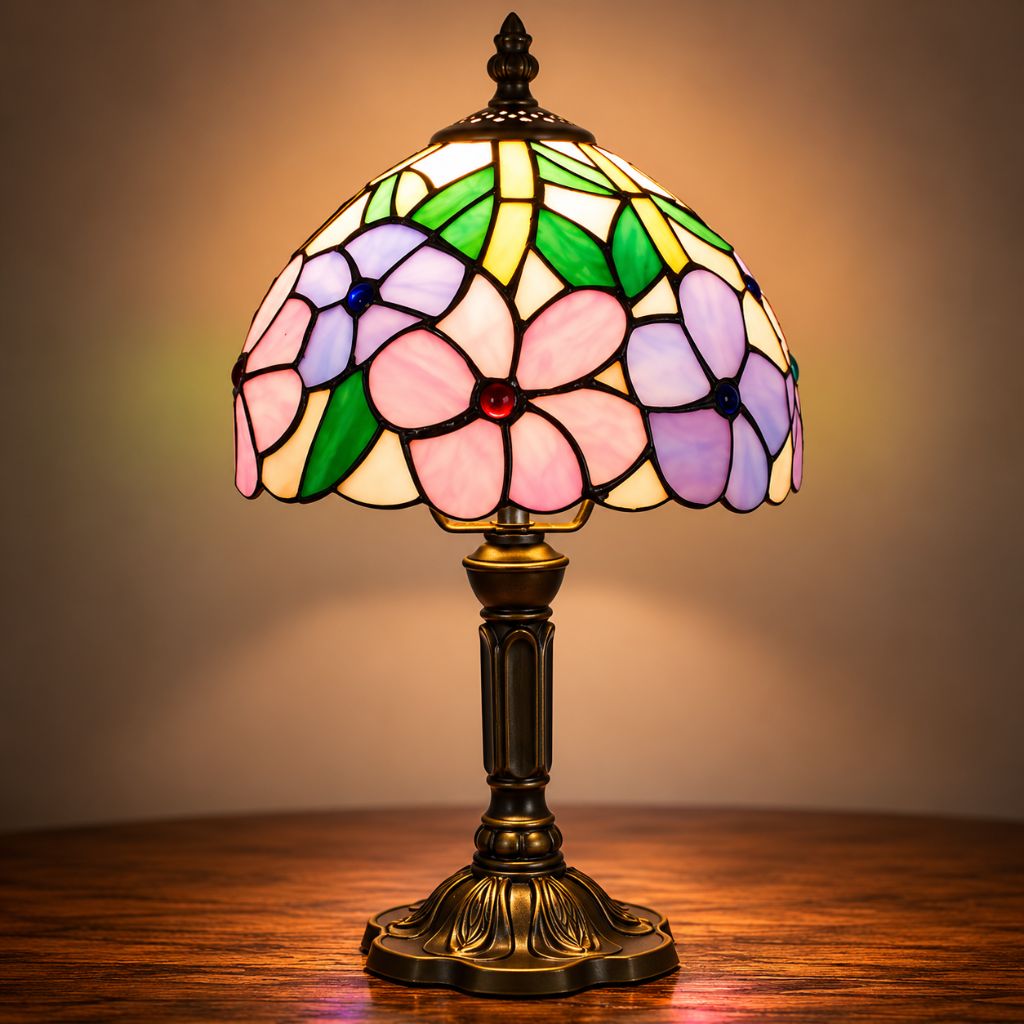 Stained Glass Colorful Desk Lamp - Tegulane Global