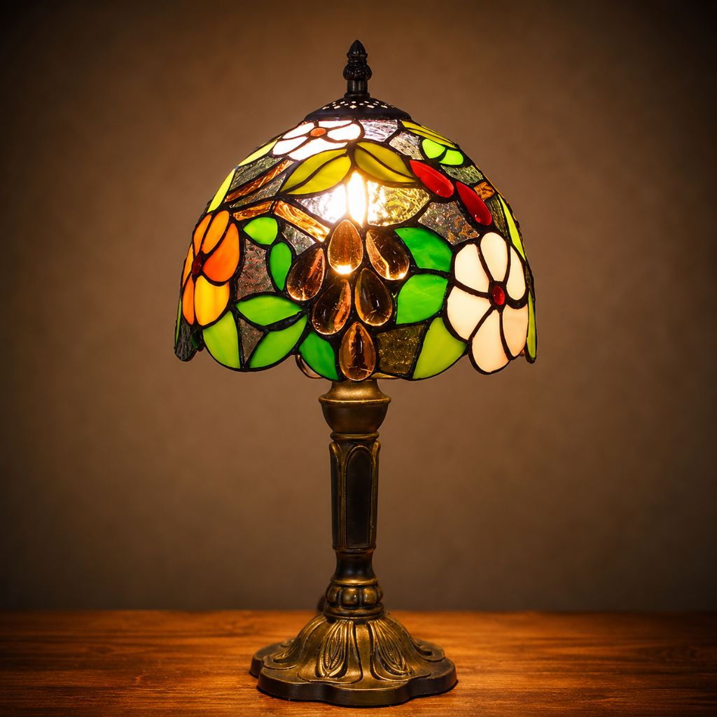 Stained Glass Colorful Desk Lamp - Tegulane Global
