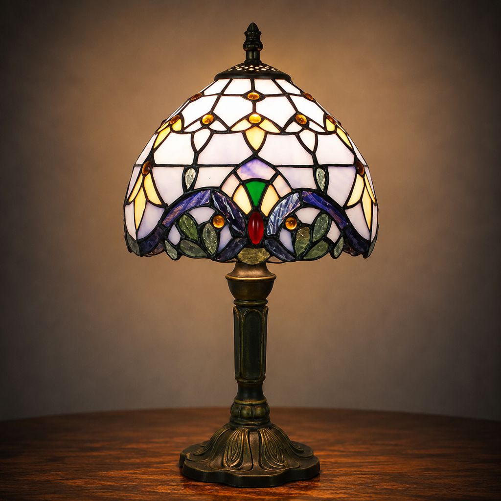 Stained Glass Colorful Desk Lamp - Tegulane Global