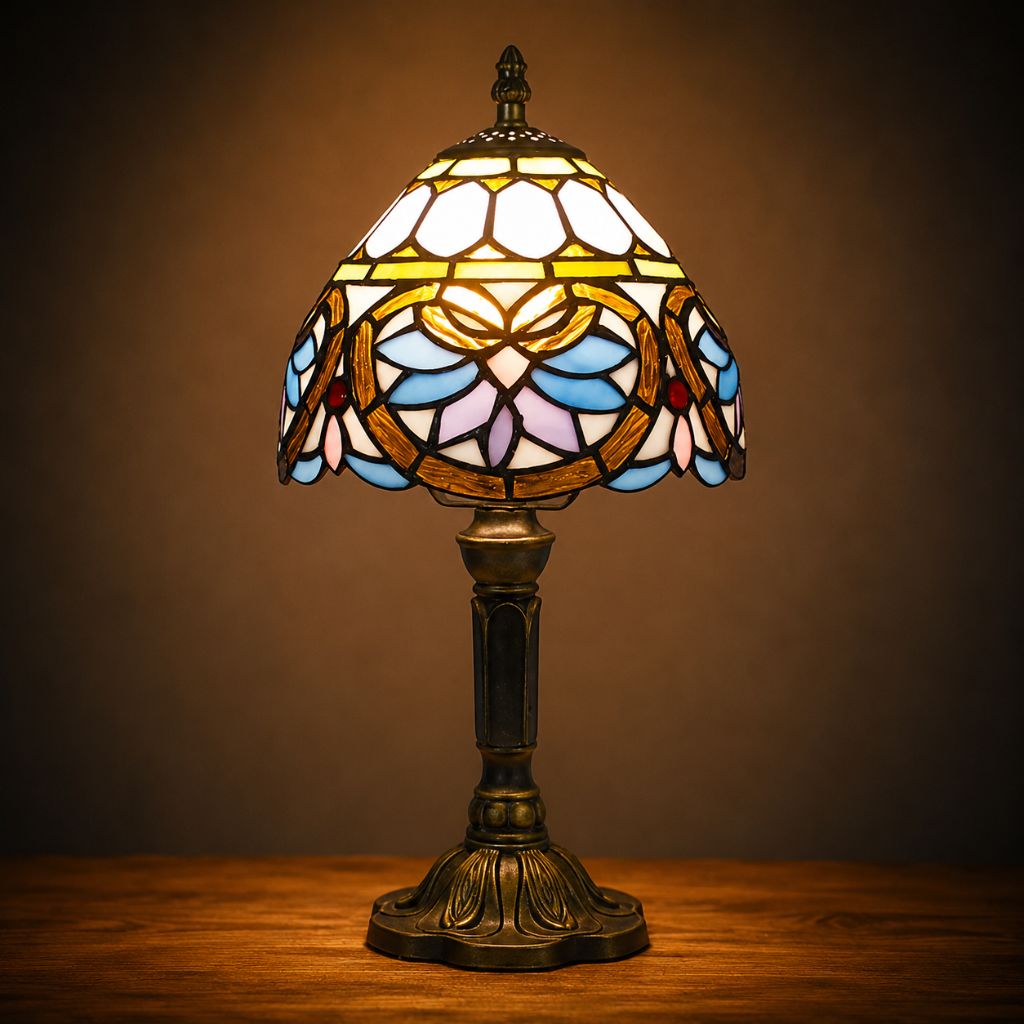 Stained Glass Colorful Desk Lamp - Tegulane Global