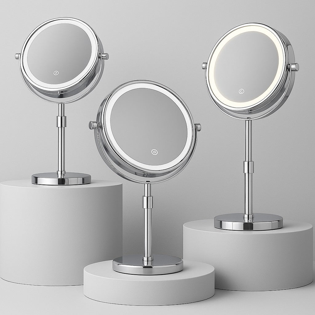 Standing LED Makeup Mirror for Bathroom - Tegulane Global