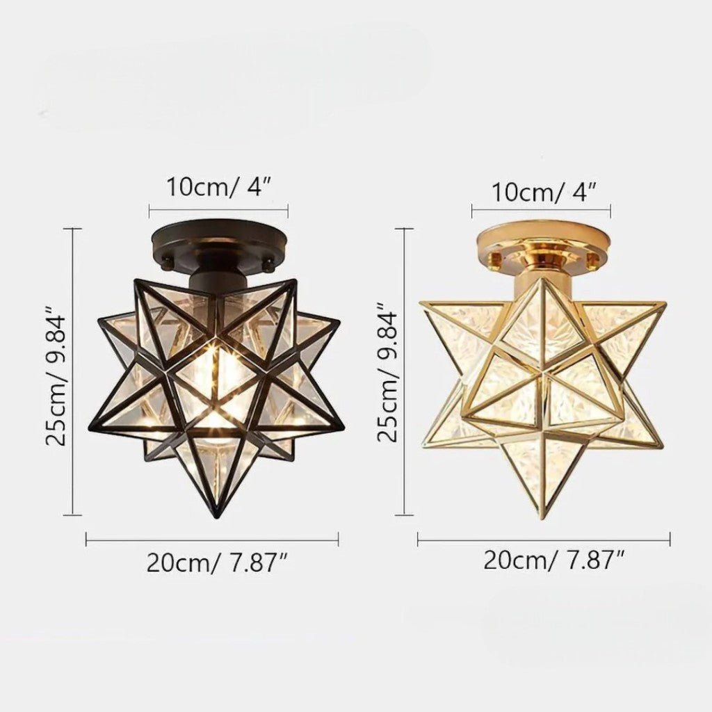 StarLight Star-Shaped Semi Flush Mount Ceiling Light - Tegulane Global