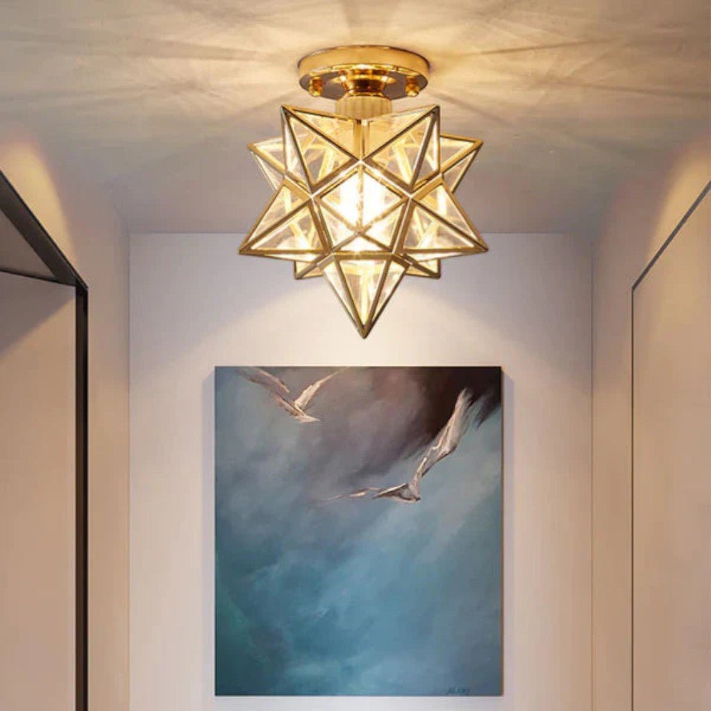 StarLight Star-Shaped Semi Flush Mount Ceiling Light - Tegulane Global
