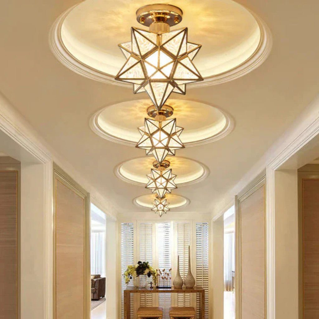 StarLight Star-Shaped Semi Flush Mount Ceiling Light - Tegulane Global