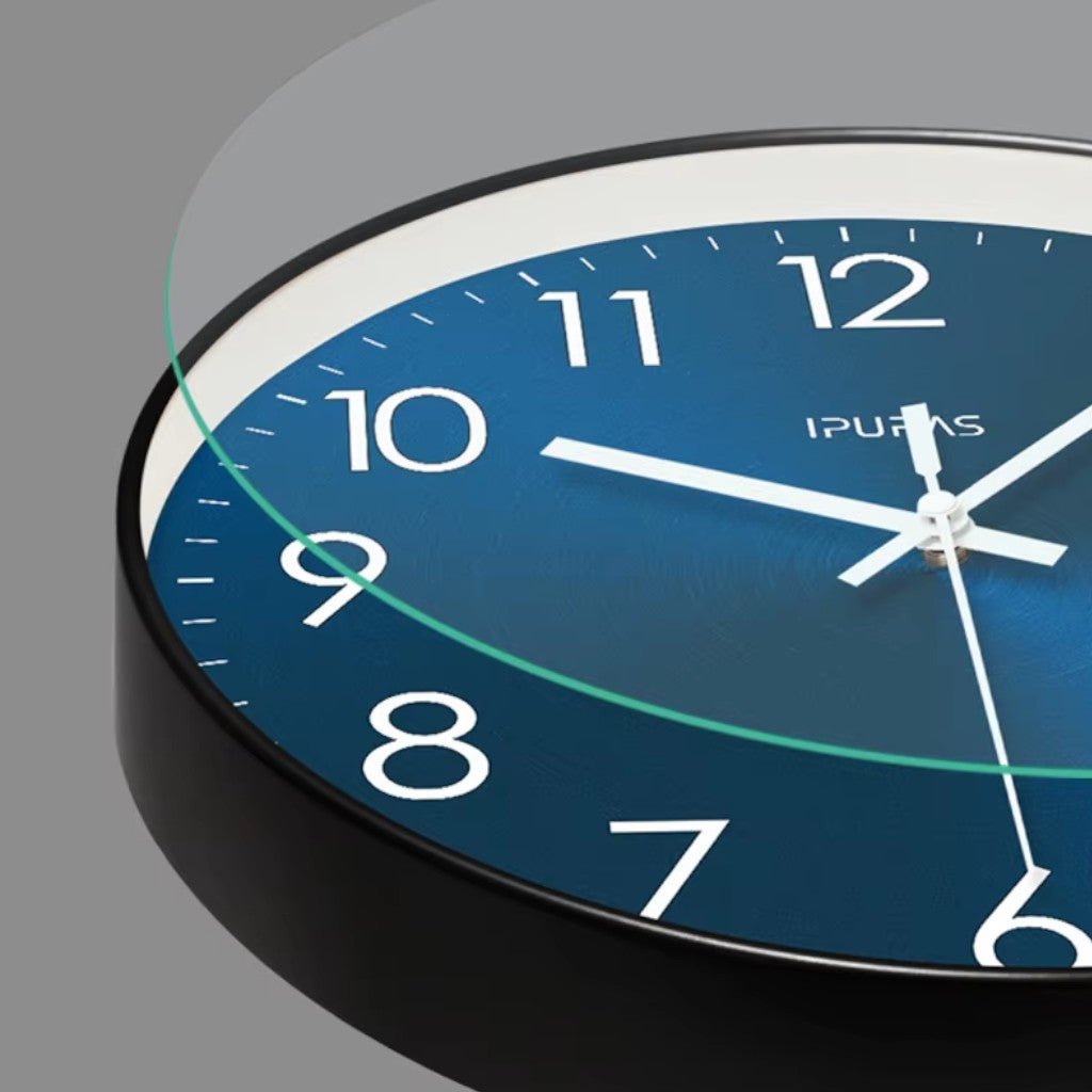 Stellar Blue Silent Quartz Modern Wall Clock - Tegulane Global