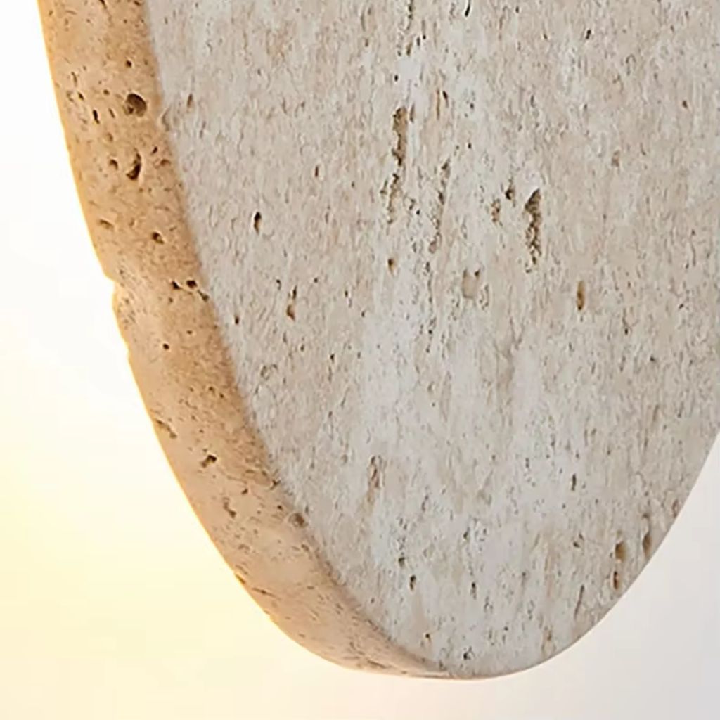 Stone-Inspired Round Wall Lamp - Tegulane Global
