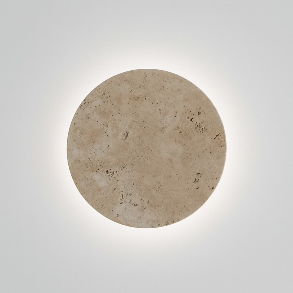 Stone-Inspired Round Wall Lamp - Tegulane Global