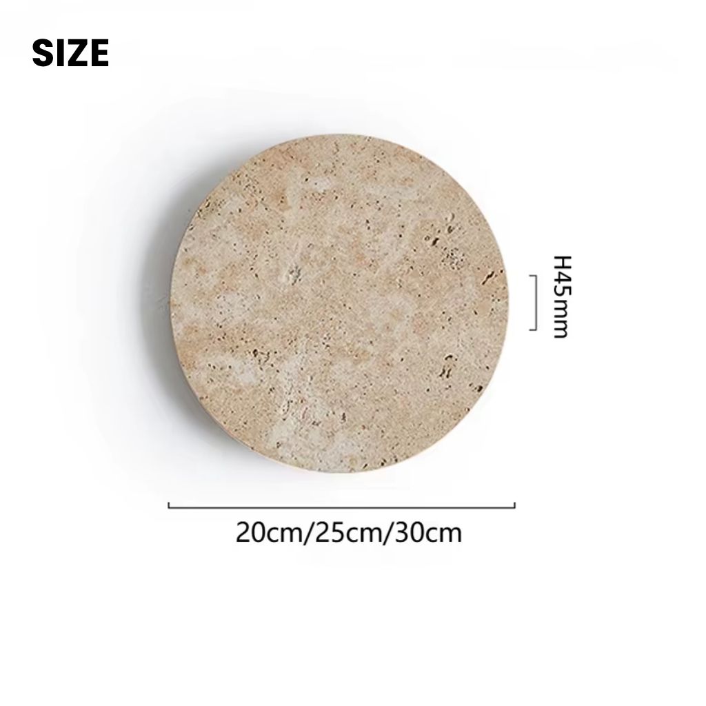 Stone-Inspired Round Wall Lamp - Tegulane Global