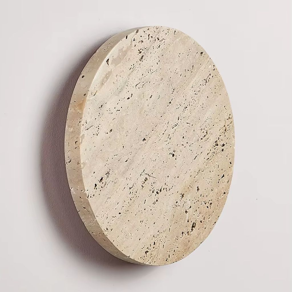 Stone-Inspired Round Wall Lamp - Tegulane Global