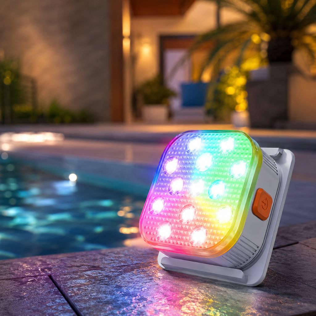 Submersible Pool Light Rechargeable RGB LED with Remote Control - Tegulane Global
