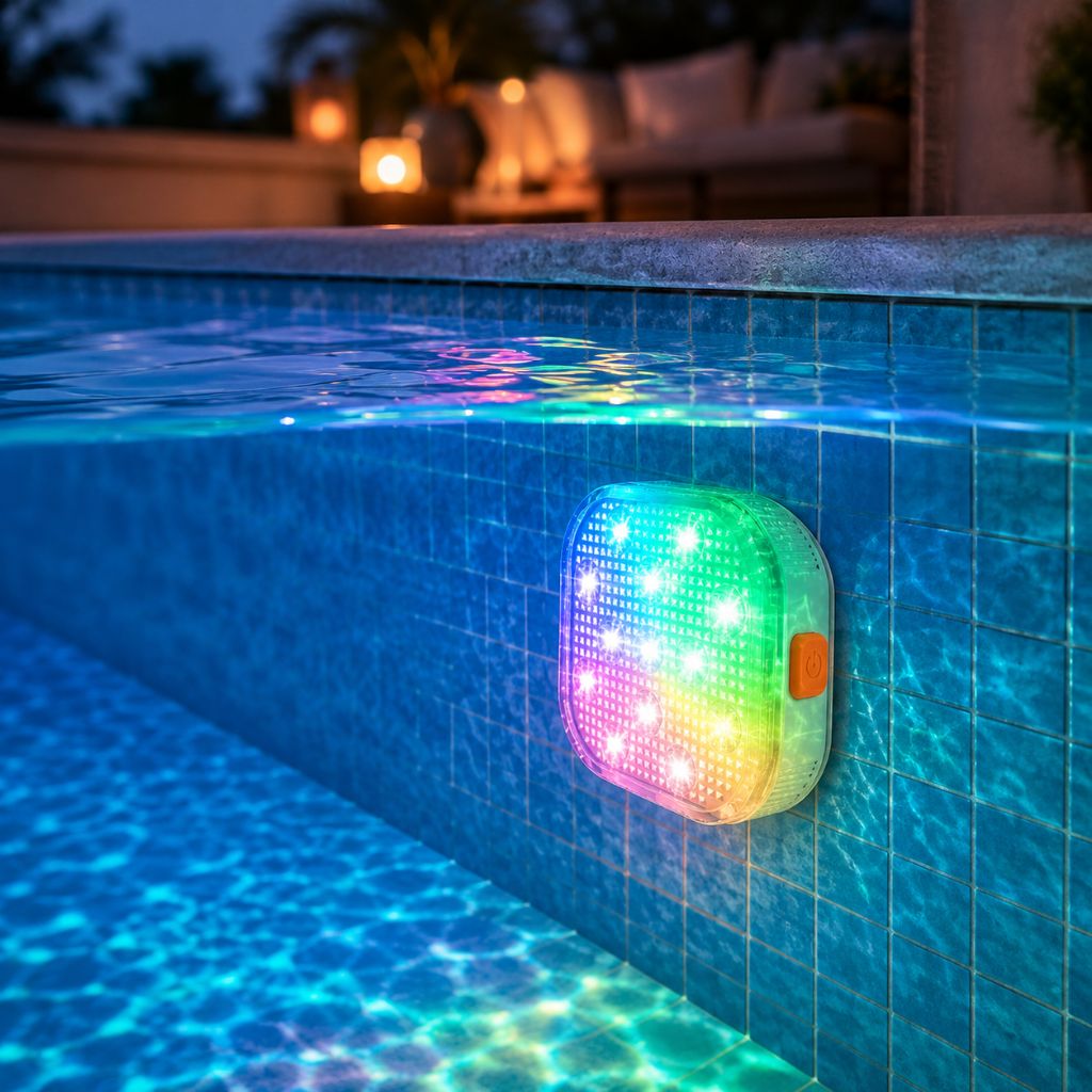Submersible Pool Light Rechargeable RGB LED with Remote Control - Tegulane Global