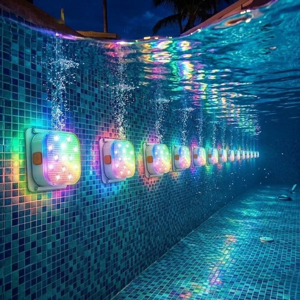 Submersible Pool Light Rechargeable RGB LED with Remote Control - Tegulane Global
