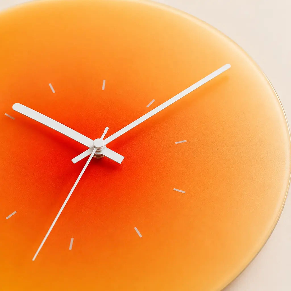 SunAura Sunset-Inspired Glass Wall Clock - Tegulane Global